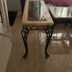 Beautiful Two End Tables Matching Coffee Table And Matching Entrance Table
