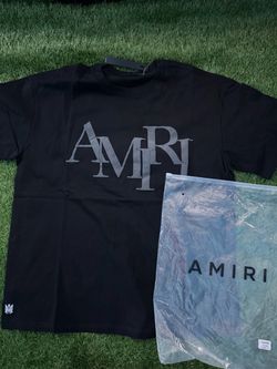 Brand New AMIRI Shadow Block Logo Graphic Tee - Black⁠