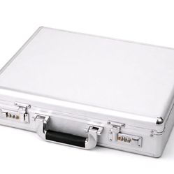 Invicta Watch 18 Slot Aluminum Briefcase Silver Combination Lock IPM567-SIL