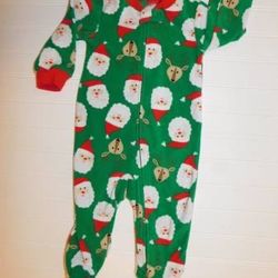 Carter's Baby Christmas Pajamas Footie Onesie Size 9 Months