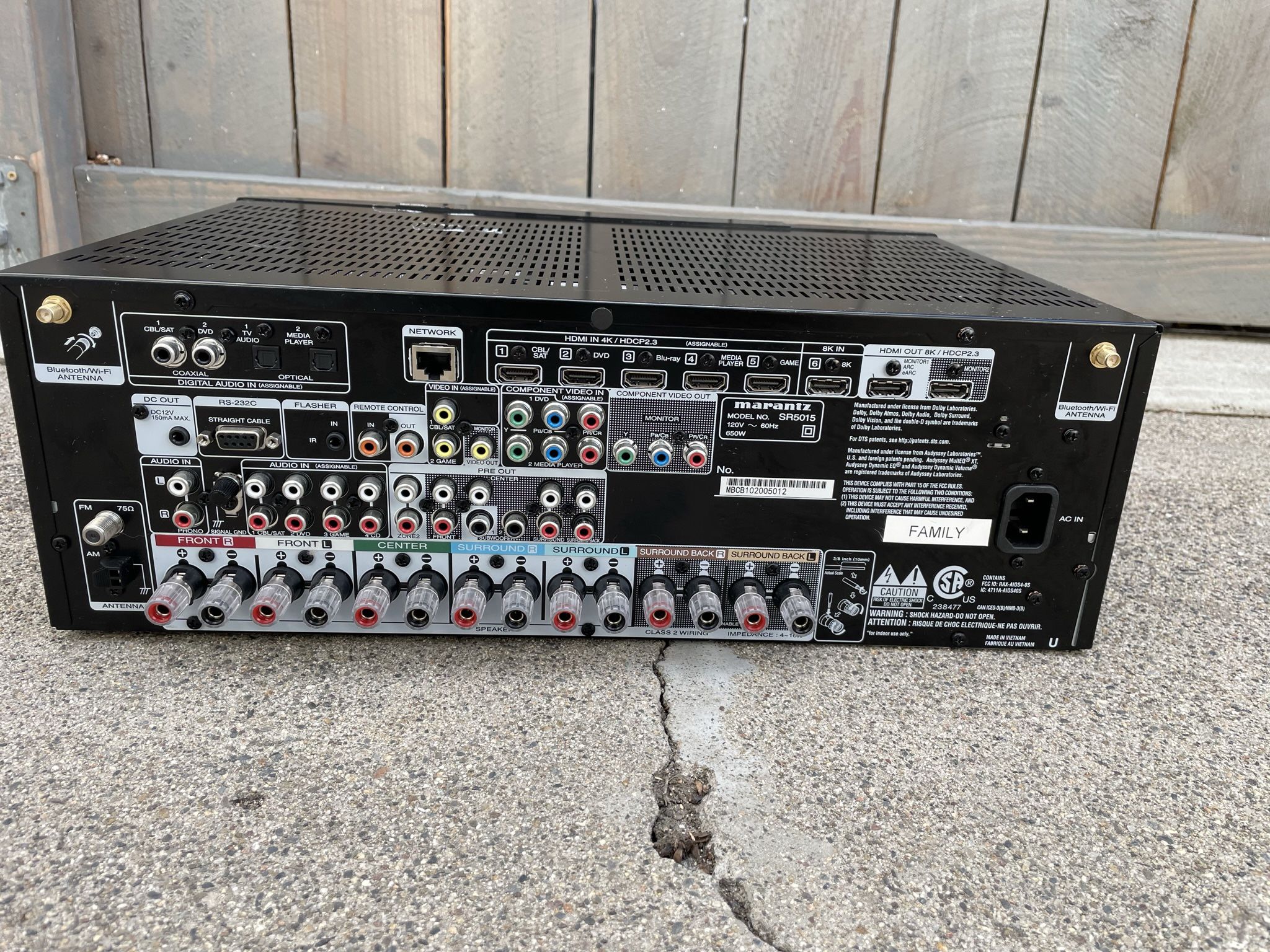 Marantz SR5015 8K 7.2 Channel AV Reviever