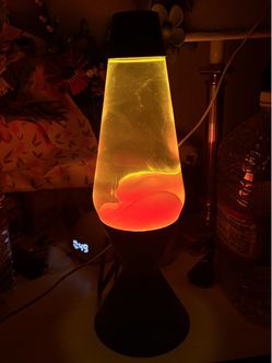 16.3 Inch Green and Orange Lava Lamp