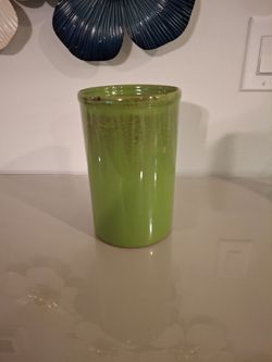 Green Glazed Ceramic Vase