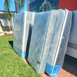 NEW QUEEN PILLOW TOP MATTRESS AND BOX SPRING -- Also Available In All Sizes.