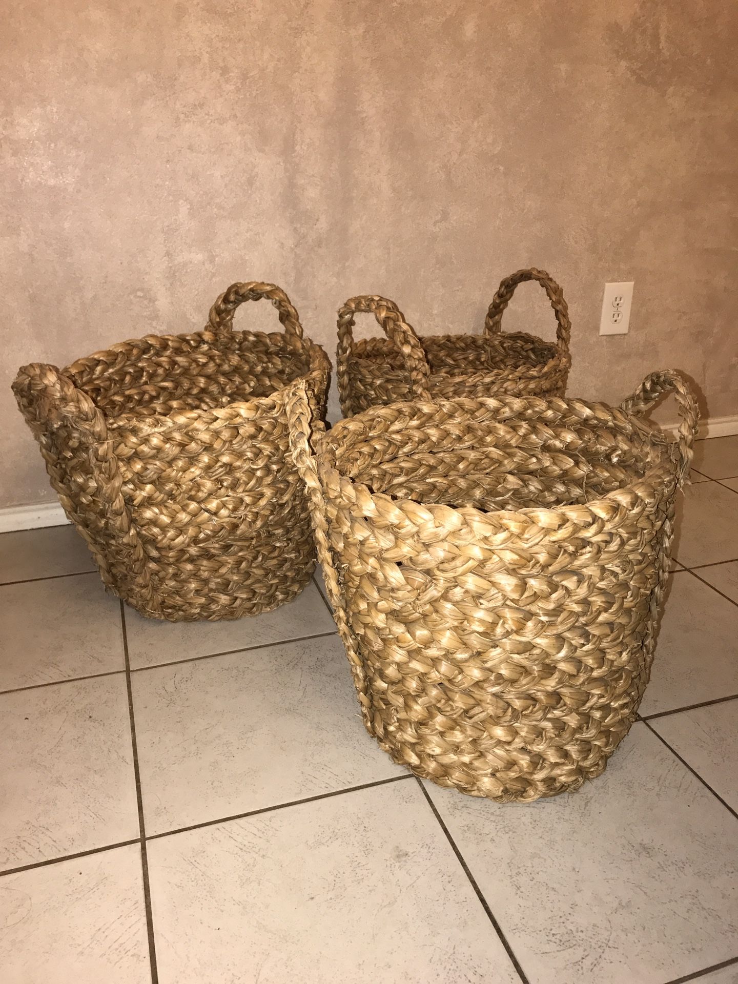 Large Wicker Baskets (3) **$25 for ALL**