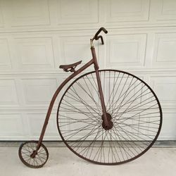 Big  5’ Tall Antique Penny farthing High Wheel Bike