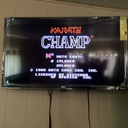 Nintendo NES Console With One Game Date East Karate Champ And Cables 