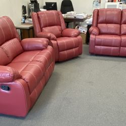 New 3 Piece Recliner Set (Finance and Delivery)