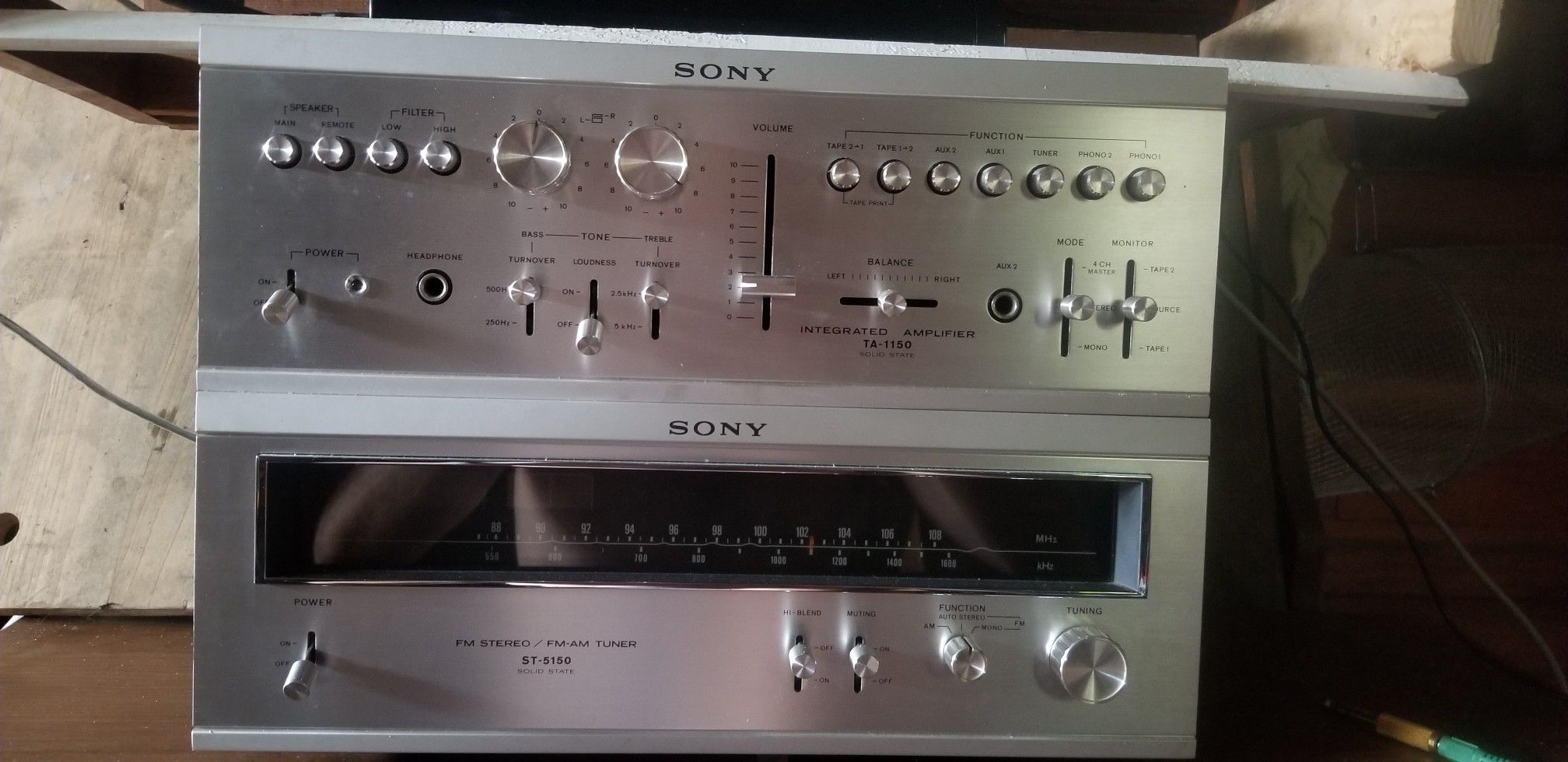 RARE!!! Vintage Sony Receiver ST-5150 and Matching Amplifier TA-1150!!!