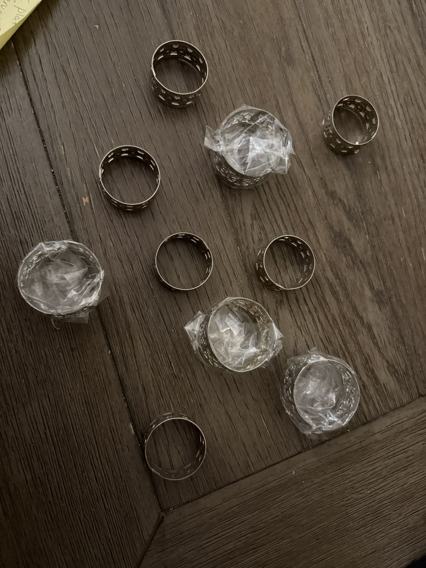 Vintage Silver Napkin Rings 10 Piece