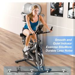 Bike-Indoor Cycling Bike Stationary for Home,Indoor bike With Comfortable Seat Cushion and Digital Display Home gym GreyBlack