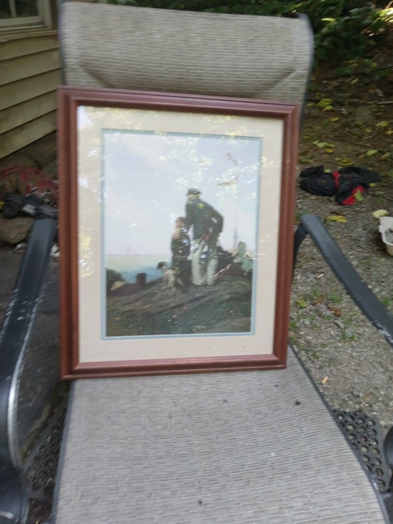 Norman Rockwell 18 ×22 Outward Bound Signed Lithograph Excellent