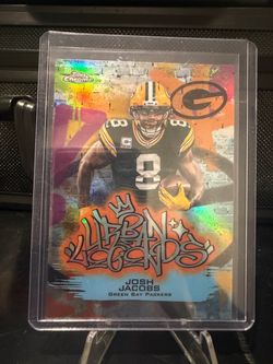 2025 Josh Jacobs Topps Chrome SSP Urban Legends Card