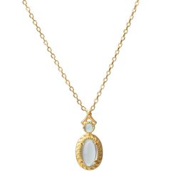 Topaz 925 Sterling Silver Gold Plated Clavicle Chain