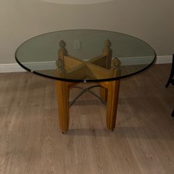 Glass Top Dining Table 
