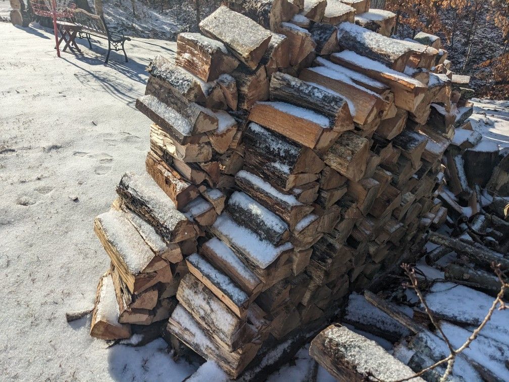 Cord Of Chopped And Dried Wood