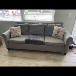 Pottery Barn Suede Sofa