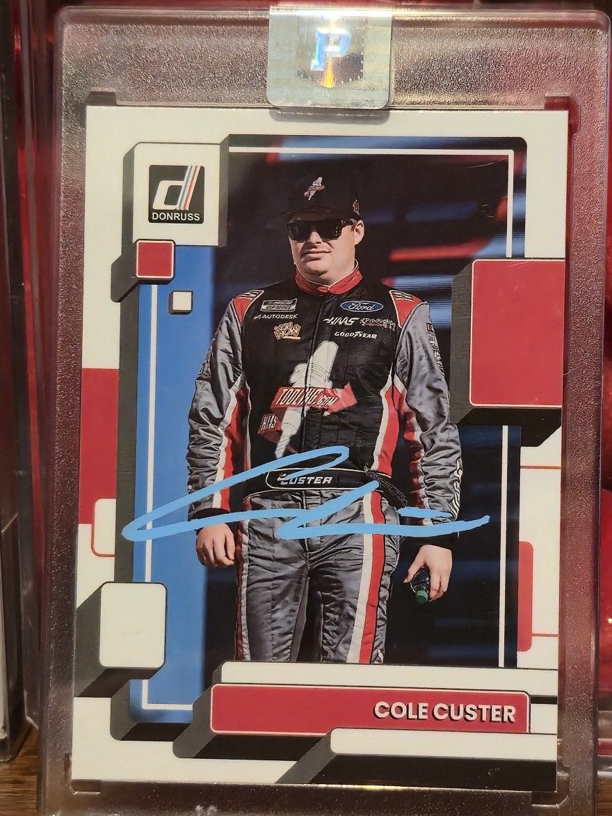 2023 Cole Custer Donruss Autographed Racing #64 trading card, w/COA