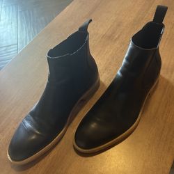 Black Leather Chelsea Boots (Size 9)