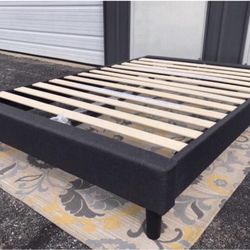 New Grey Platform Bed Frame Full Size $100, Queen Size $120