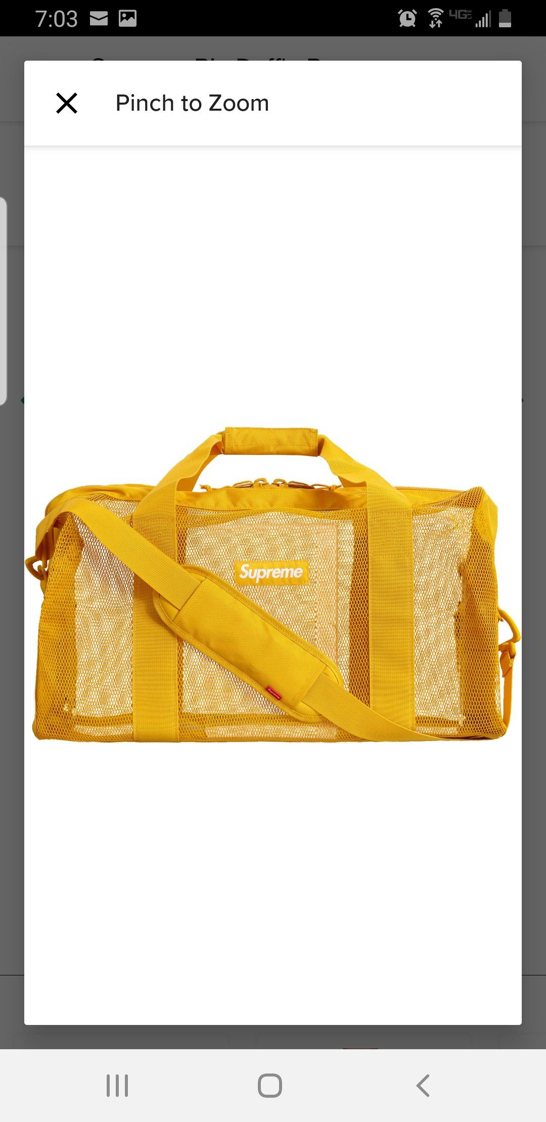 Supreme big duffel bag
