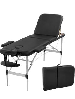 Aluminium Massage Bed Portable Massage Table 24 inch Wide Adjustable 3 Folding