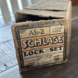 Antique Glass Knob Schlage AL-2 Lock Set 