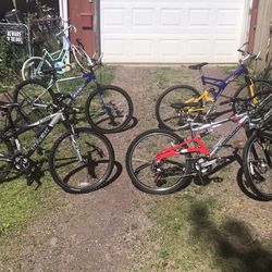 Trek, Giant, Schwinn mountain bikes