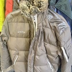 4 U JEEP LOVERS “1 0f 1 Custom” Jeep Puffy Jacket Size LG