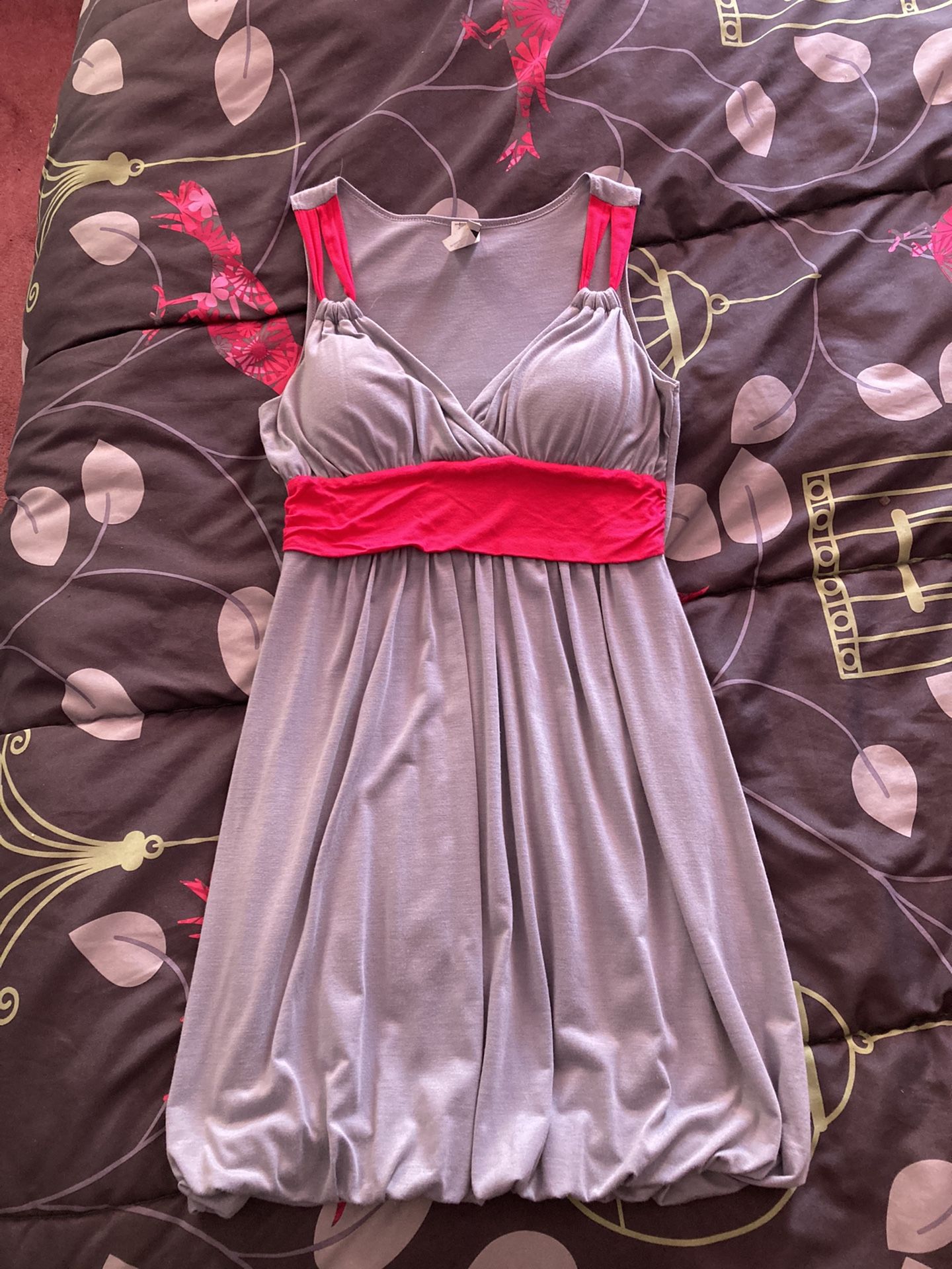 Gray/Pink Summer Dress