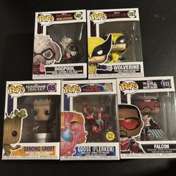 5 Marvel Funko Pops