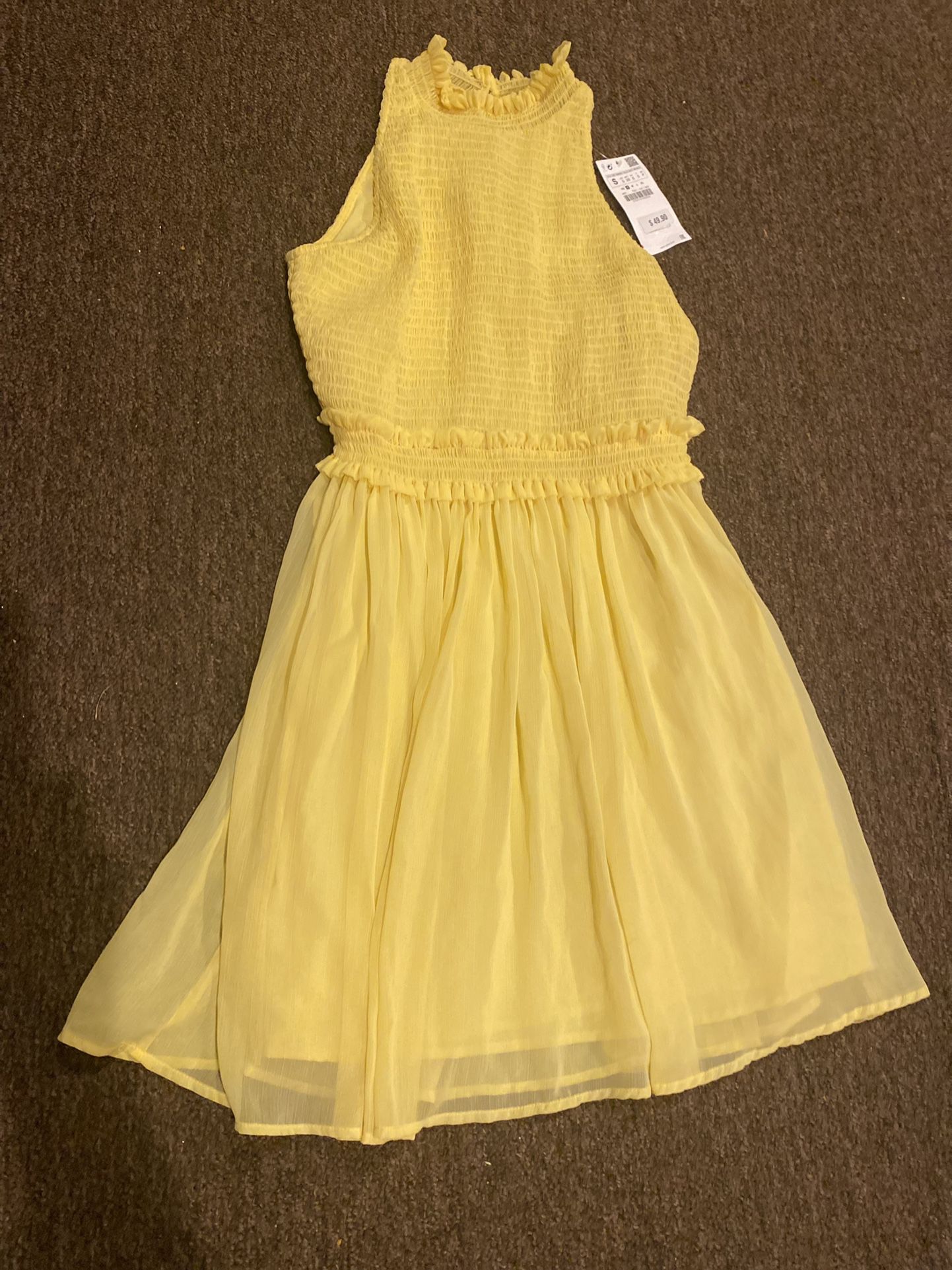 NWT Zara Basics women’s Size small yellow dress