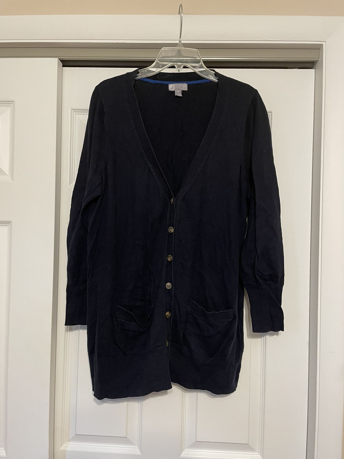 JCP Navy Cashmere Blend Cardigan - Size 1X