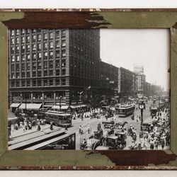 Vintage Chicago City Photo Framed – Distressed Wood Frame