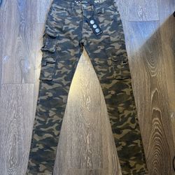SERENEDE Men's Slim Fit Camouflage Cargo Pants 