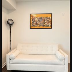 White Cozy Sofa With Pillows