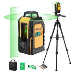 360 Laser Level with Tripod, 100Ft Cross Line Leveler