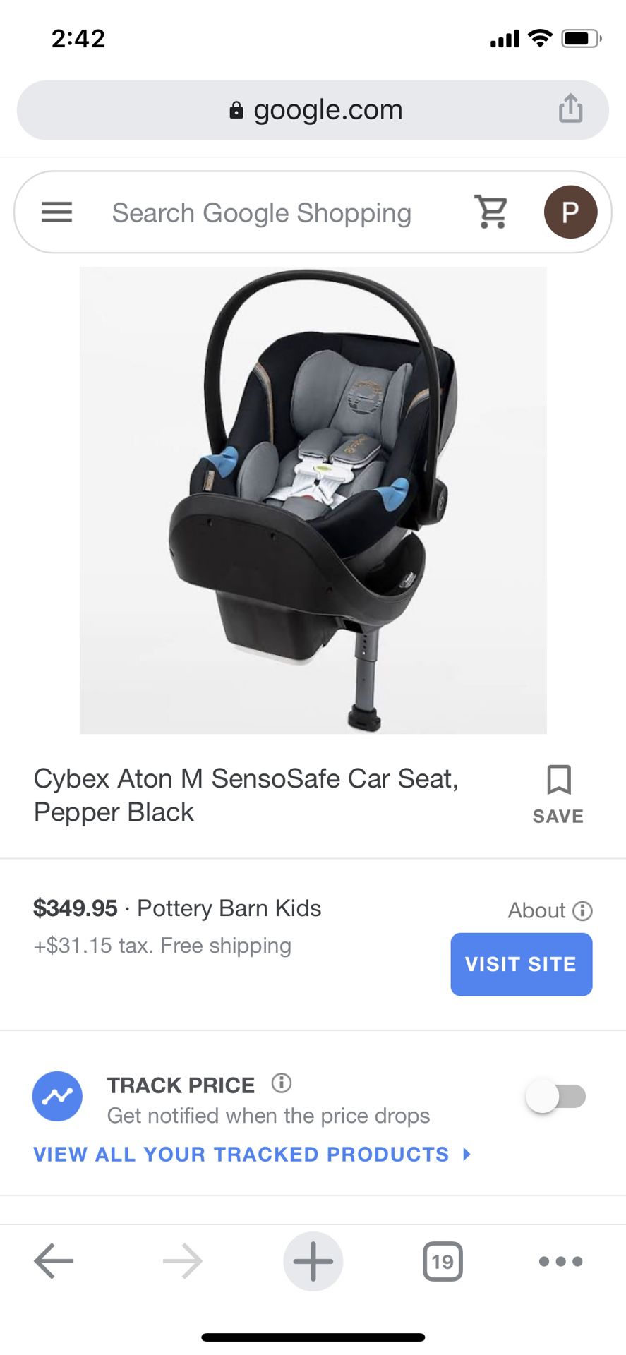 Cybex Aton M Infant Car Seat With Sensorsafe And Safelock Base