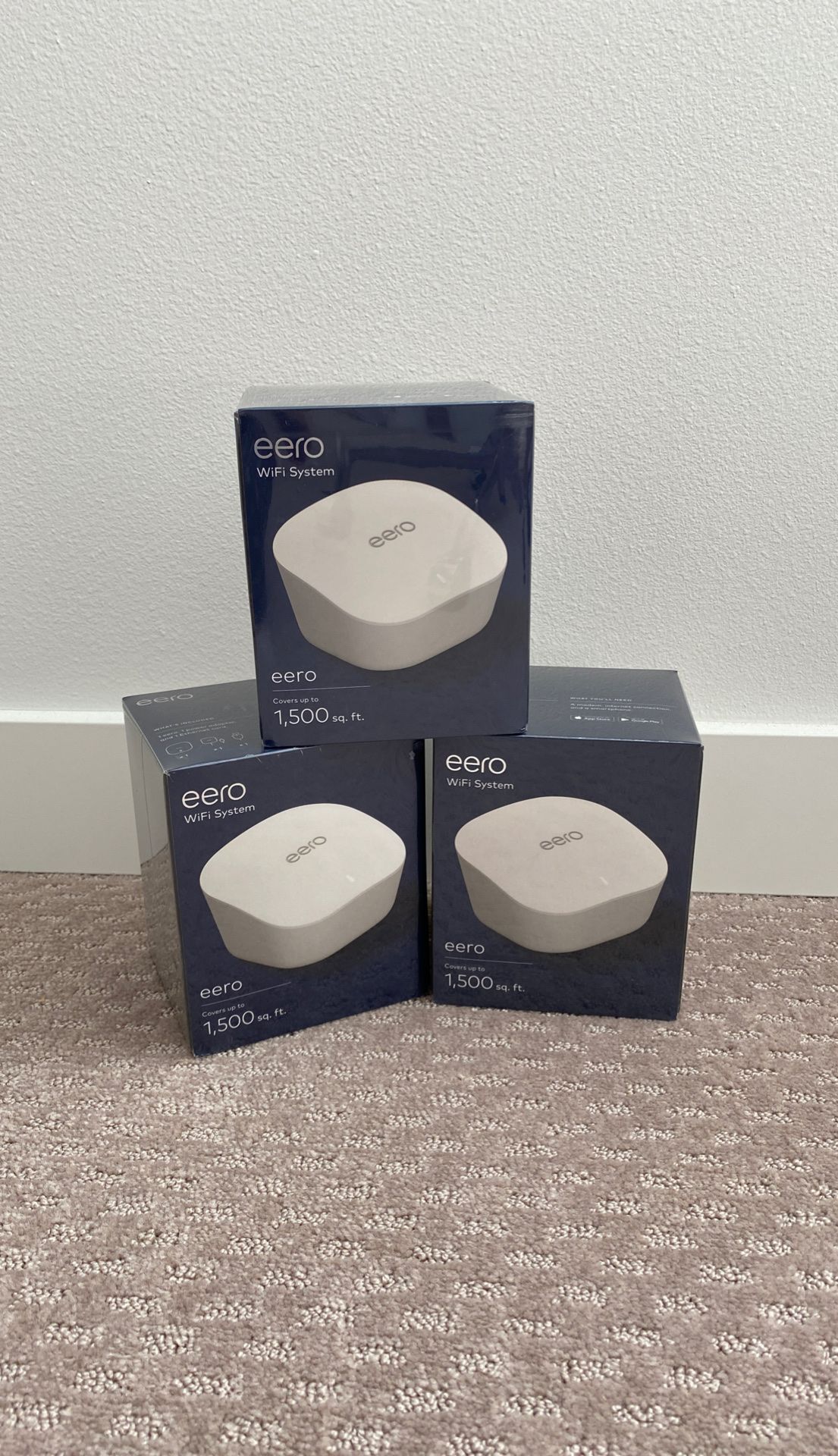 eero wifi system extender router set of 3 - brand new