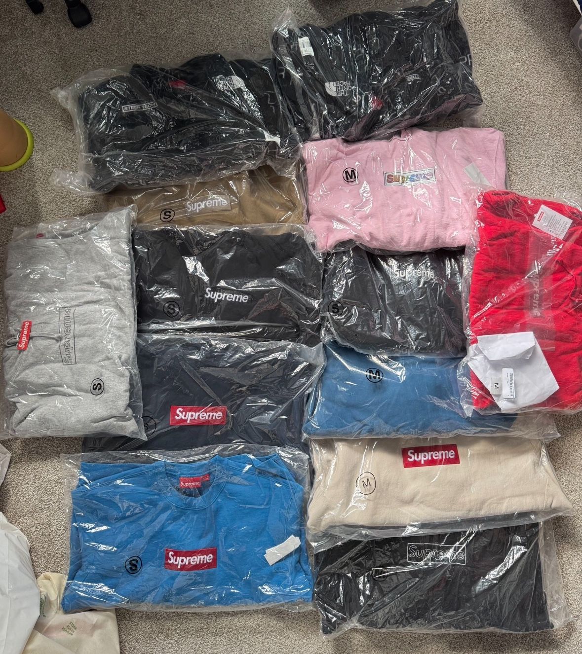Supreme Box Logo Hoodie Crewneck Sweatshirts North face TNF Northface Jackets