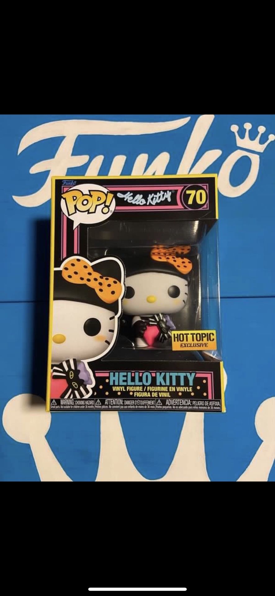 Blacklight Hello Kitty Pop