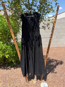 Black Lace Bodice Maxi Dress