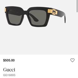 Gucci Mens Sunglasses Black And Gold GG1689S