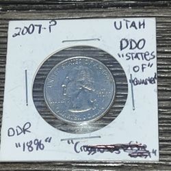 2007-P Utah State Quarter Error Coin