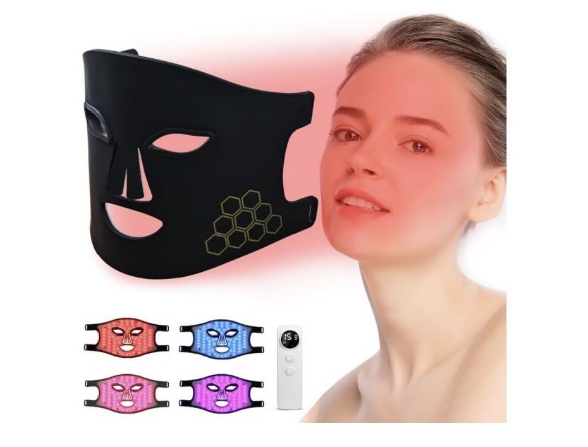 LED Face Mask Light Therapy, Intrared Red Light Therapy for Face. (AA)
