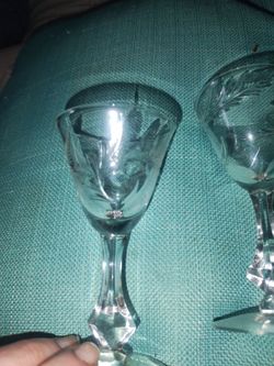 Tiffin  glass company cordial glasses