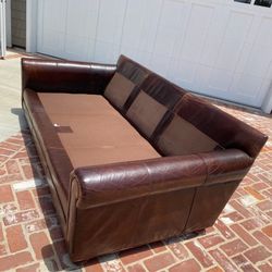 Restoration Hardware Leather Couch 