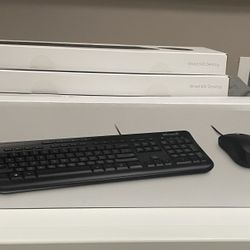 9 Microsoft Wired 600 Desktop Keyboard and Mouse New in Box. 