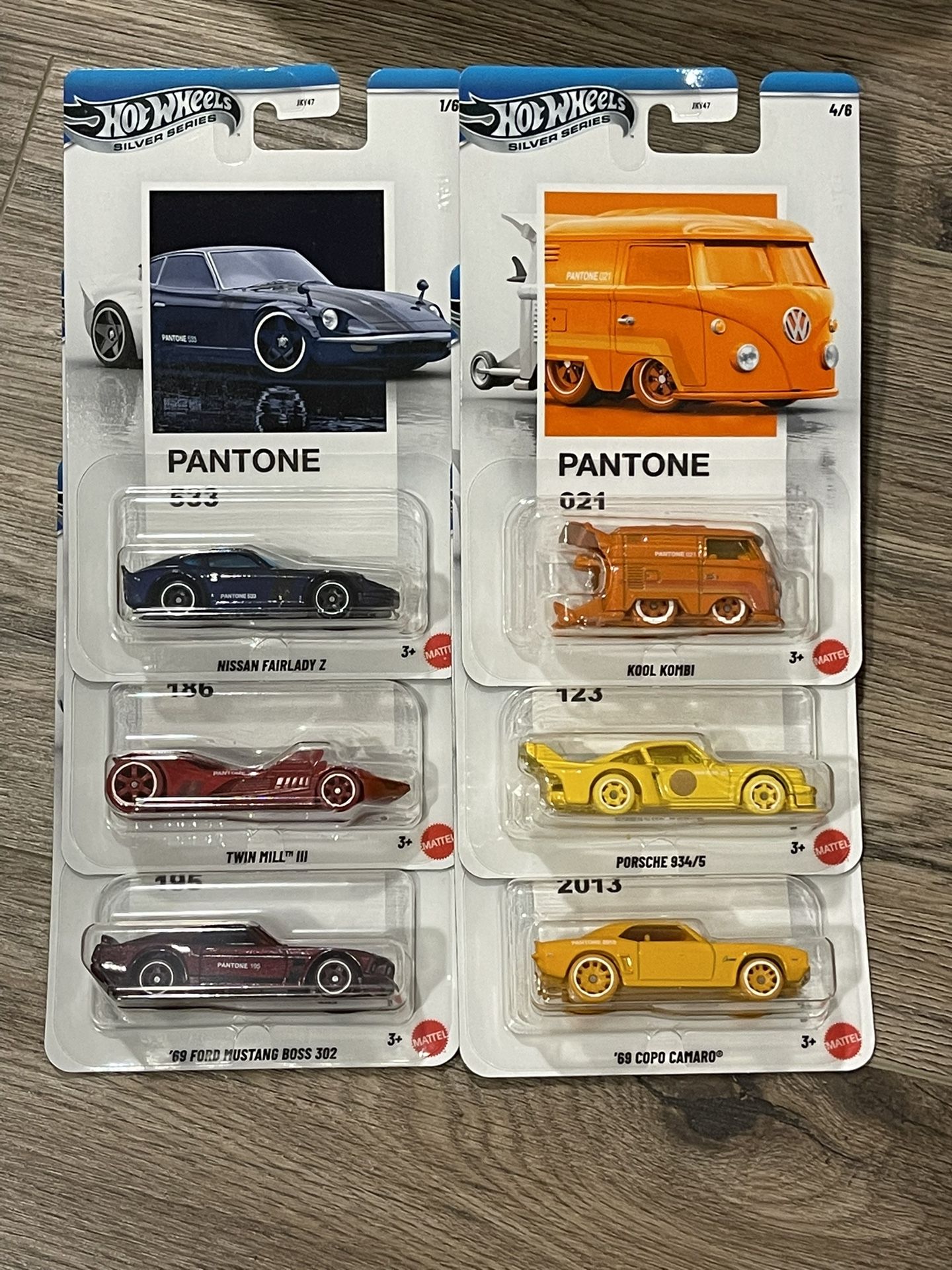 Hot Wheels Silver Series Pantone Set Of 6 Cars