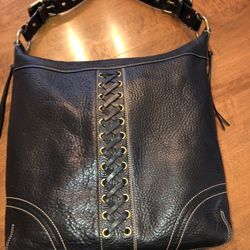 Hand Bag - Coach Pebbled Leather Shoulder Bag